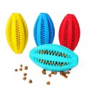 Rubber Rugby Chews Pet Feed Ball Toy