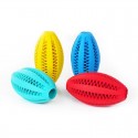 Rubber Rugby Chews Pet Feed Ball Toy