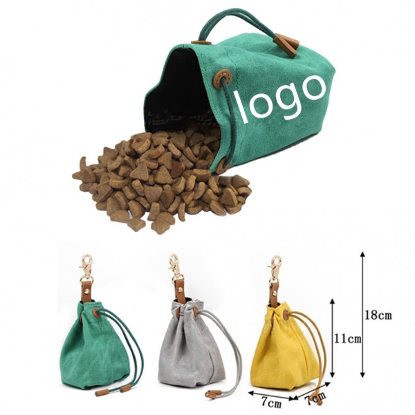 Pet Treat Travel Pouch Bag With Drawstring