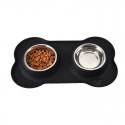 Set of 2 Stainless Steel Dog Bowl