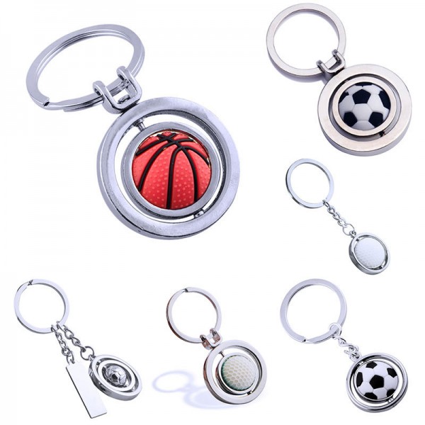 Circle Metal Spinner Promotional Key Tag