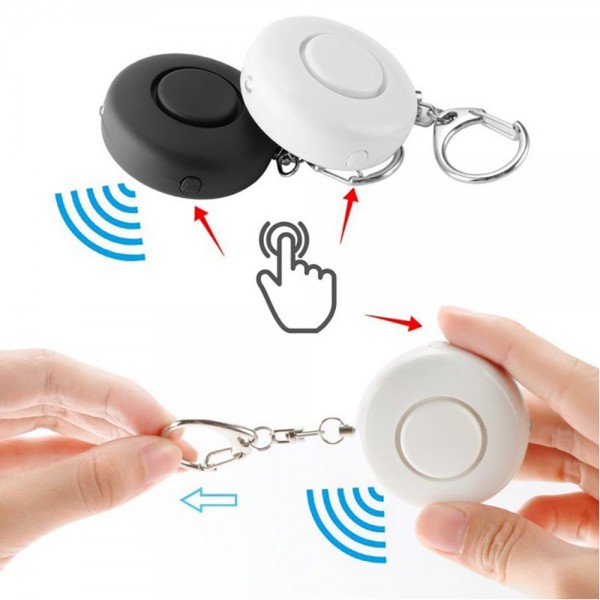 Round Safety Alarm With Keychain