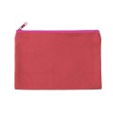  Solid Color Cotton Canvas Zipper Pouch