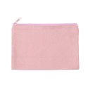  Solid Color Cotton Canvas Zipper Pouch