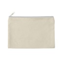  Solid Color Cotton Canvas Zipper Pouch