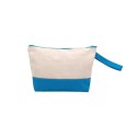 Cotton Canvas Two-Tone Cosmitic Pouch