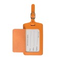 Flip Open PU Leather Luggage Tag