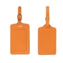 Flip Open PU Leather Luggage Tag