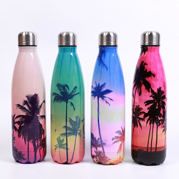 17oz. Color Cola-Shaped Stainless Steel Water Bottle