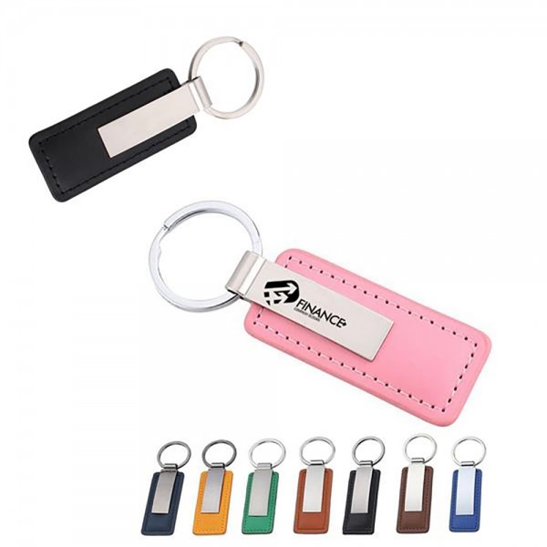 Pu Rectangle Keychains