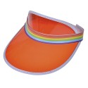 Rainbow Pvc Transparent Sun Visor Hat